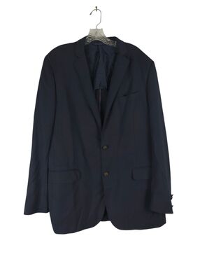 Brooks Brothers 1818 Fitzgerald Blazer Mens 44L Navy Two Button Wool Notch Lapel